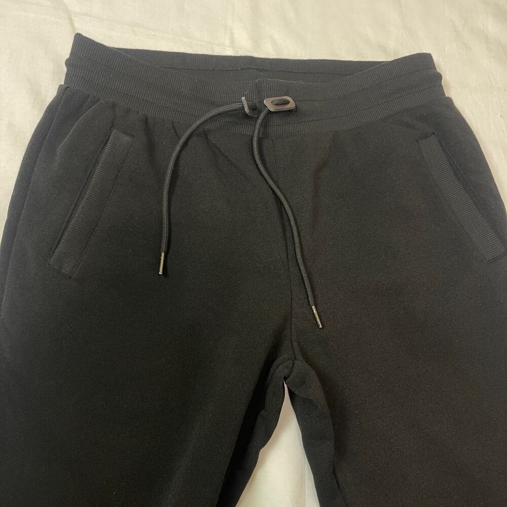 Galaxy Womens Large Black Loose Fit Fleece Jogger Sweatpants Drawstring Black L - Picture 7 of 12